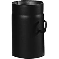 Kamino - Flam – Tubo con válvula para chimenea (Ø 120 mm-longitud 250 mm)- Tubo de escape para estufa de leña- Conducto…